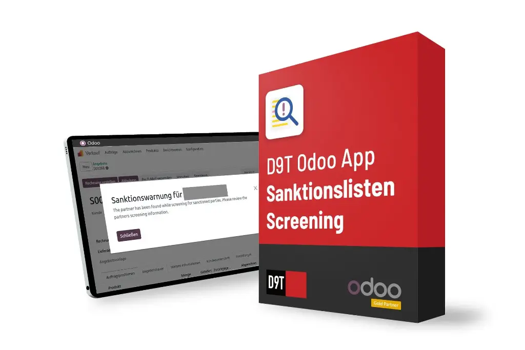 D9T Odoo App: Sanktionslisten-Screening
